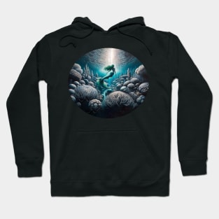 Siren looking up at surface Hoodie
